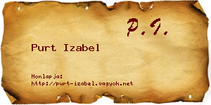 Purt Izabel névjegykártya